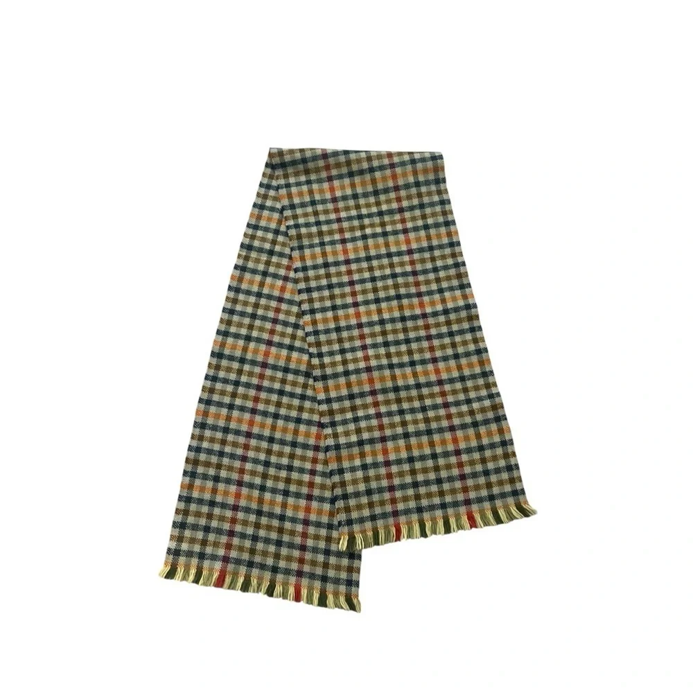 Vintage Plaid Wool Scarf
